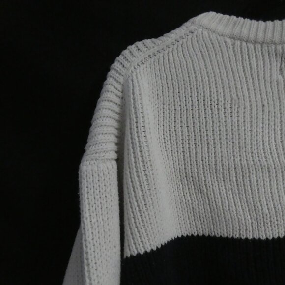 GAP | xl - extra large | White Crewneck Sweater With Dark Navy Blue Stripe - Picture 9 of 15
